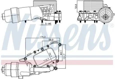 91385 Масляний радіатор NISSENS підбір по vin на Brocar