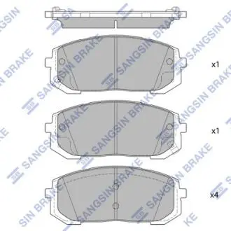 SP4334 Колодки гальмівні передні (диск) Hi-Q (SANGSIN) підбір по vin на Brocar