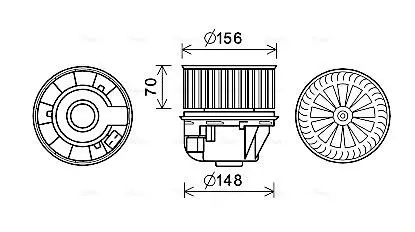 FD8630 Компресор салону AVA COOLING подбор по vin на Brocar