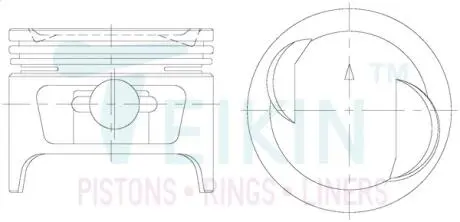 45122050 Поршни, ремонт +0ю50mm (к-кт на мотор) Suzuki F8 TEIKIN підбір по vin на Brocar