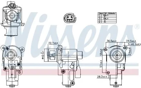 98552 Клапан рециркуляції ВГ NISSENS підбір по vin на Brocar