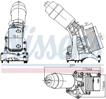 91395 Масляний радіатор NISSENS підбір по vin на Brocar