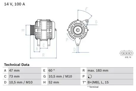 0986080920 Генератор BOSCH підбір по vin на Brocar