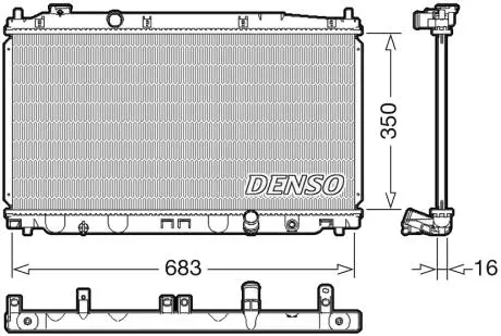 DRM40035 Радиатор, охлаждения дивгателя DENSO підбір по vin на Brocar