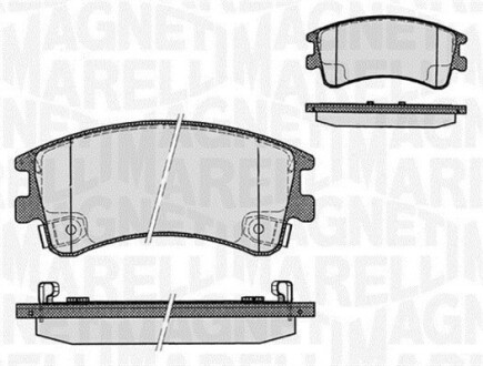 363916060295 Колодки гальмівні дискові, комплект MAGNETI MARELLI підбір по vin на Brocar