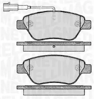 363916060560 Колодки гальмівні дискові, комплект MAGNETI MARELLI подбор по vin на Brocar