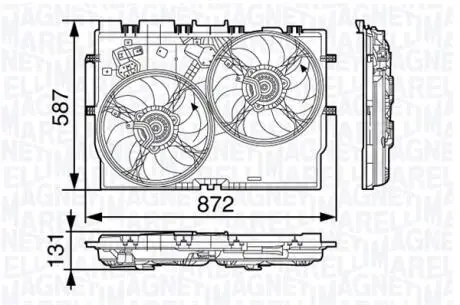 069422584010 Вентилятор, охлаждение двигателя MAGNETI MARELLI підбір по vin на Brocar