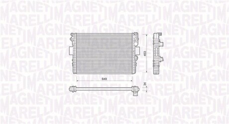 350213169000 Радиатор, охлаждения дивгателя MAGNETI MARELLI підбір по vin на Brocar