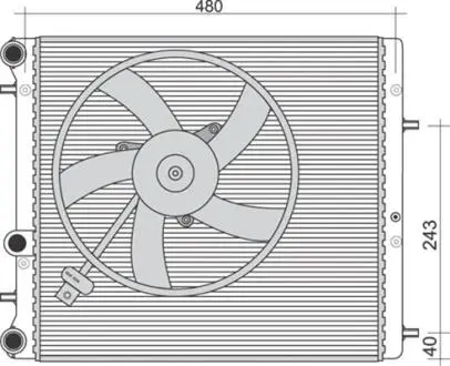 350213851000 Радиатор, охлаждения дивгателя MAGNETI MARELLI підбір по vin на Brocar