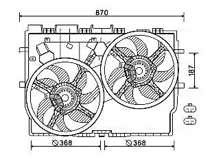 FT7583 Вентилятор, охлаждение двигателя AVA COOLING підбір по vin на Brocar