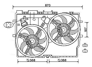 FT7585 Вентилятор, охлаждение двигателя AVA COOLING підбір по vin на Brocar