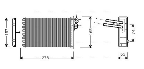 AI6156 Теплообменник, отопление салона AVA COOLING подбор по vin на Brocar