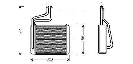 FD6286 Радіатор обігрівача салону Ford Mondeo (00-) (FD6286) AVA AVA COOLING підбір по vin на Brocar
