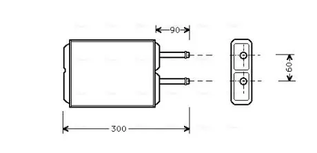 MZ6124 Теплообменник, отопление салона AVA COOLING подбор по vin на Brocar