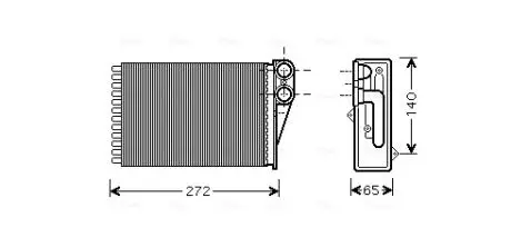 PEA6292 Теплообменник, отопление салона AVA COOLING подбор по vin на Brocar