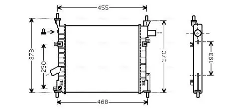 FD2372 Радиатор, охлаждения дивгателя AVA COOLING подбор по vin на Brocar