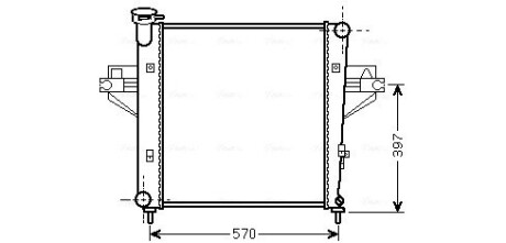 JE2042 Радиатор, охлаждения дивгателя AVA COOLING підбір по vin на Brocar