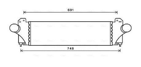 IV4129 Интеркулер AVA COOLING підбір по vin на Brocar