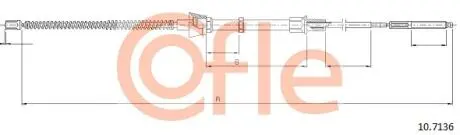 92107136 Трос, стояночная тормозная система COFLE подбор по vin на Brocar