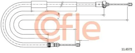92116572 Трос, стояночная тормозная система COFLE подбор по vin на Brocar