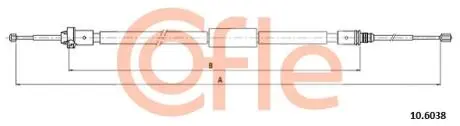 92106038 Трос, стояночная тормозная система COFLE подбор по vin на Brocar