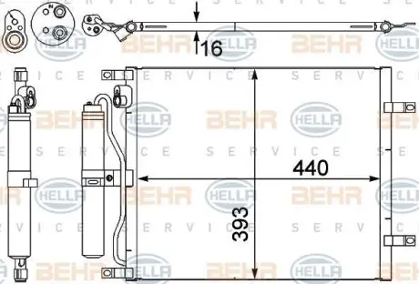 8FC351303231 Конденсатор, кондиционер BEHR підбір по vin на Brocar