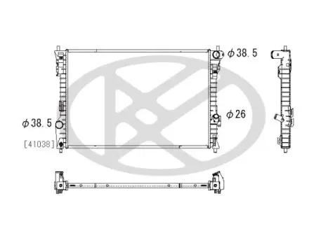 PL322539 Радиатор, охлаждения дивгателя KOYO подбор по vin на Brocar