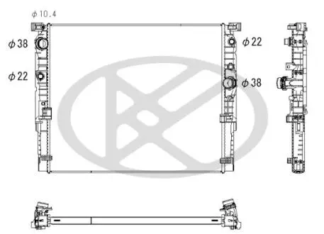 PL423361R Радиатор, охлаждения дивгателя KOYO підбір по vin на Brocar