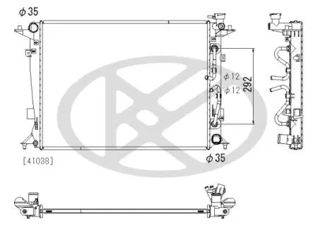 PL813077 Радиатор, охлаждения дивгателя KOYO підбір по vin на Brocar