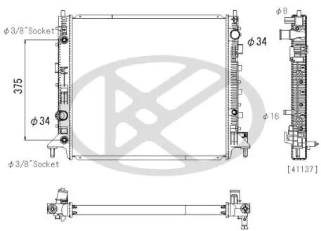 PL313280 Радиатор, охлаждения дивгателя KOYO підбір по vin на Brocar