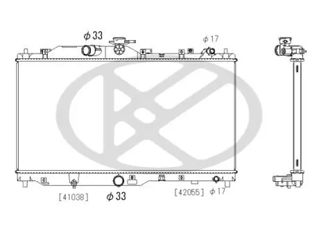 PL063168 Радиатор, охлаждения дивгателя KOYO підбір по vin на Brocar