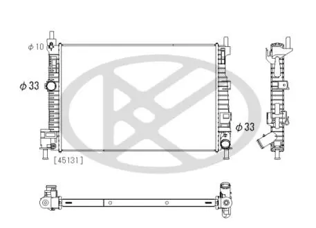 PL063331 Радиатор, охлаждения дивгателя KOYO подбор по vin на Brocar