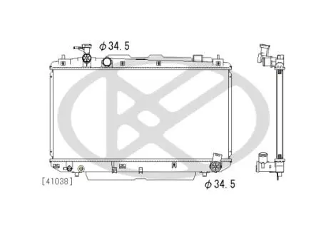 PL011203U02 Радиатор, охлаждения дивгателя KOYO подбор по vin на Brocar