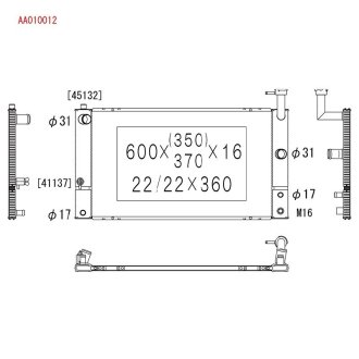 AA010012 Радиатор, охлаждения дивгателя KOYO підбір по vin на Brocar