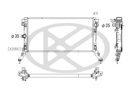 PL493029 Радиатор, охлаждения дивгателя KOYO підбір по vin на Brocar