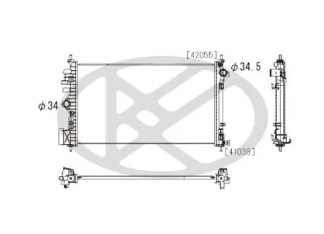 PL462650 Радиатор, охлаждения дивгателя KOYO підбір по vin на Brocar