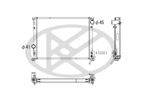 PL332492 Радиатор, охлаждения дивгателя KOYO подбор по vin на Brocar