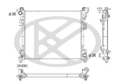 PL332246 Радиатор, охлаждения дивгателя KOYO подбор по vin на Brocar