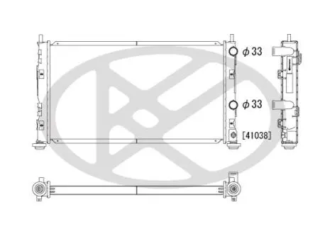 PL332040 Радиатор, охлаждения дивгателя KOYO підбір по vin на Brocar