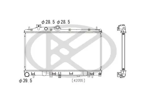 PL092532 Радіатор двигуна SUBARU LEGACY V, OUTBACK 2.0D 09.09- KOYO підбір по vin на Brocar