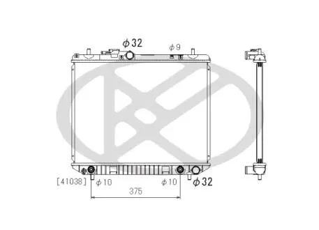 PL072416R Радиатор, охлаждения дивгателя KOYO подбор по vin на Brocar