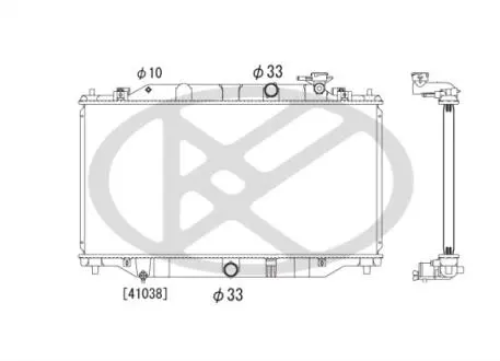 PL062864 Радиатор, охлаждения дивгателя KOYO подбор по vin на Brocar