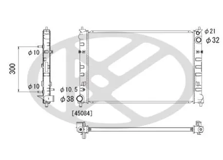 PL061888 Радиатор, охлаждения дивгателя KOYO підбір по vin на Brocar