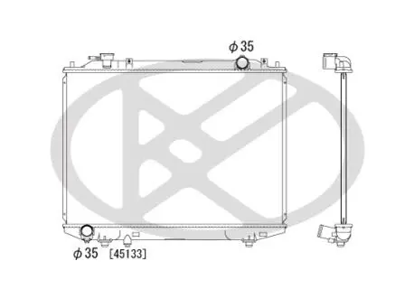 PL061456 Радиатор, охлаждения дивгателя KOYO подбор по vin на Brocar