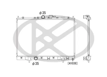 PL031280R Радиатор, охлаждения дивгателя KOYO подбор по vin на Brocar