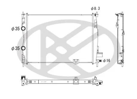 PL022176 Радиатор, охлаждения дивгателя KOYO підбір по vin на Brocar