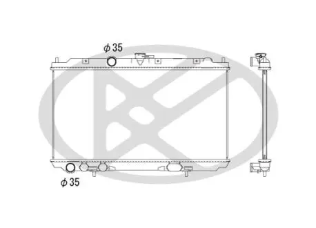 PL021772R Радиатор, охлаждения дивгателя KOYO підбір по vin на Brocar