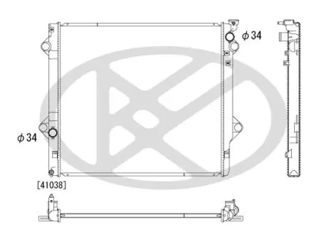 PL012068R Радиатор, охлаждения дивгателя KOYO подбор по vin на Brocar