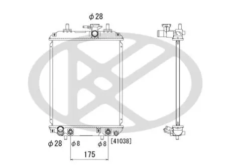PL011793 Радиатор, охлаждения дивгателя KOYO підбір по vin на Brocar
