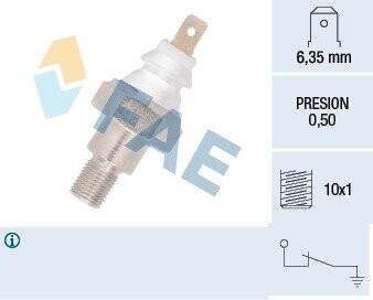11710 Датчик давления масла FAE підбір по vin на Brocar